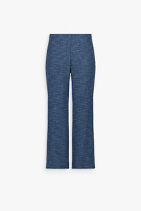 Pantalon en tweed droit avec - Bleu Denim