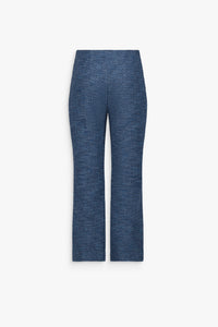Pantalon en tweed droit avec - Bleu Denim