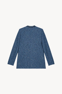 Veste blazer sans col - Bleu Denim