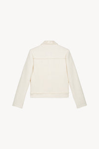 Veste col chemise effet jean - Blanc Cassé