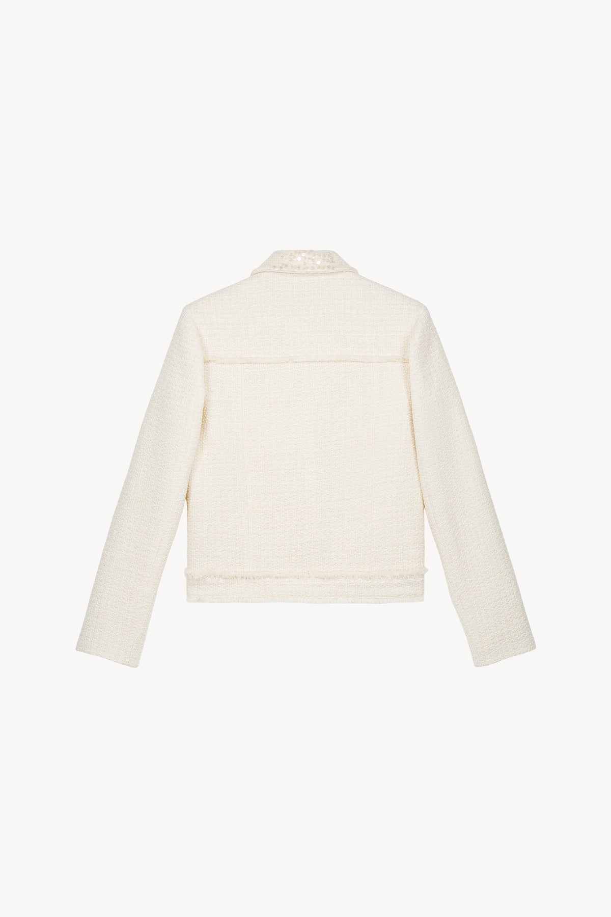 Veste col chemise effet jean - Blanc Cassé