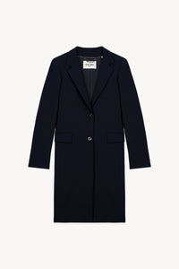 Manteau structure longueur mi - Marine