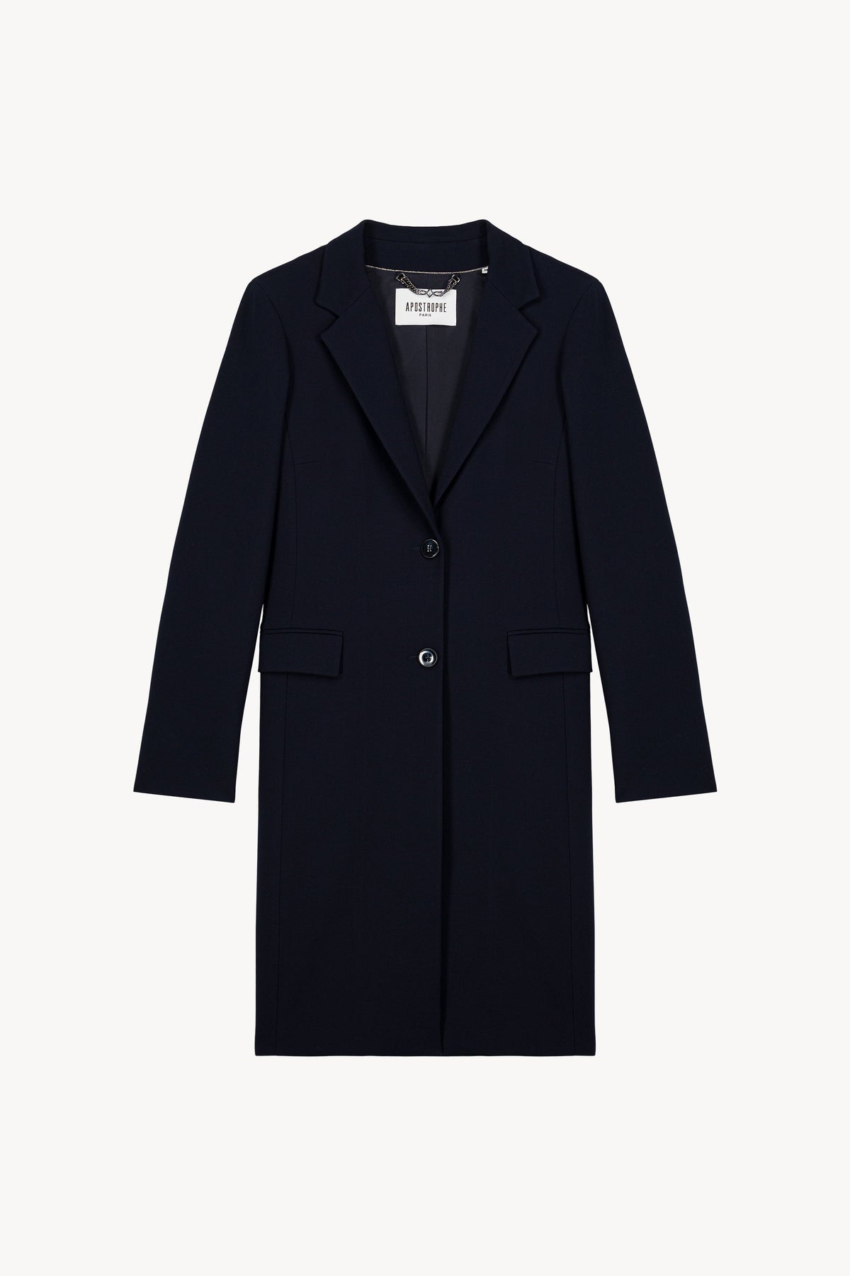 Manteau structure longueur mi - Marine