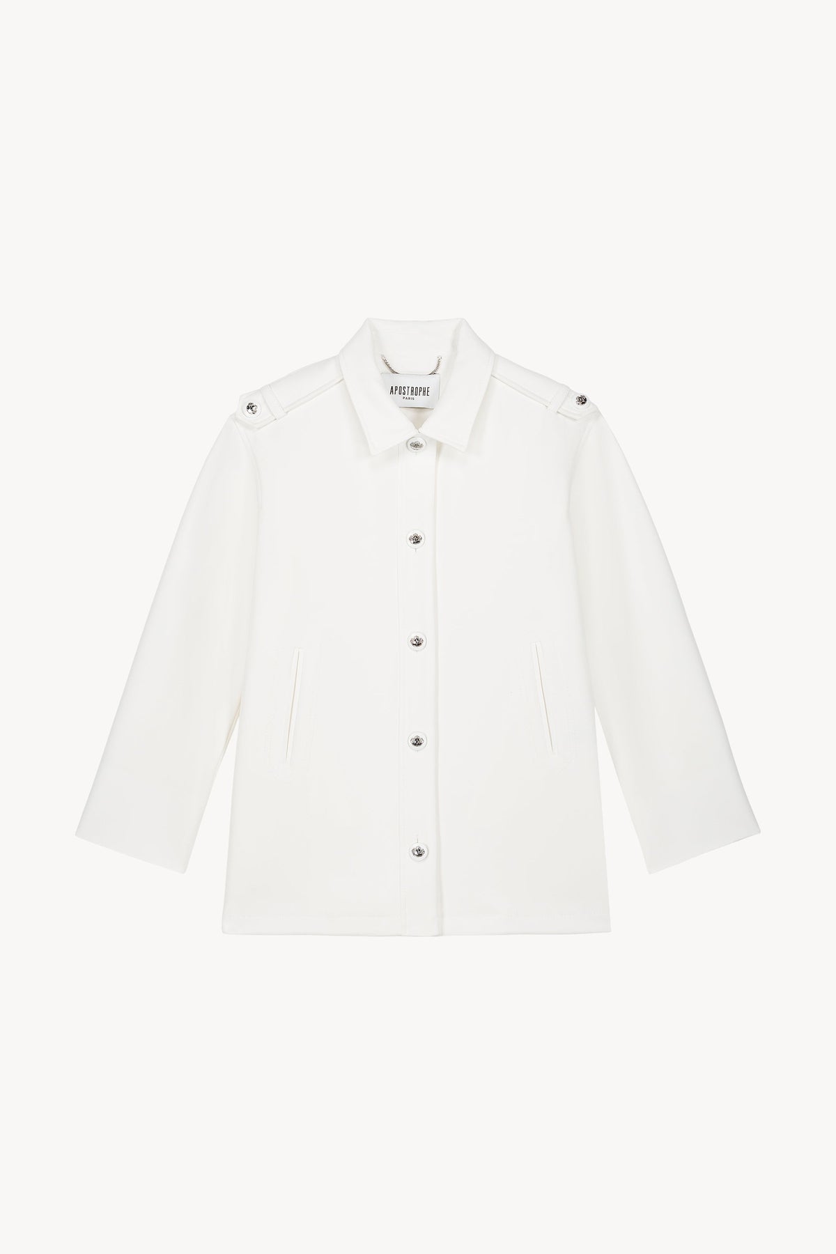 Manteau large bouton devant - Blanc Cassé