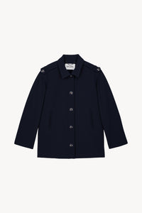 Manteau large bouton devant - Marine