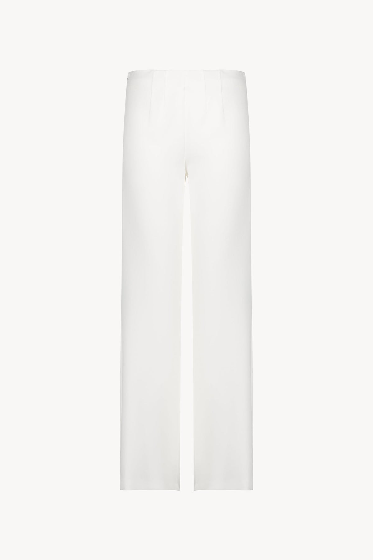 Pantalon evase surpiqure cote - Blanc Cassé