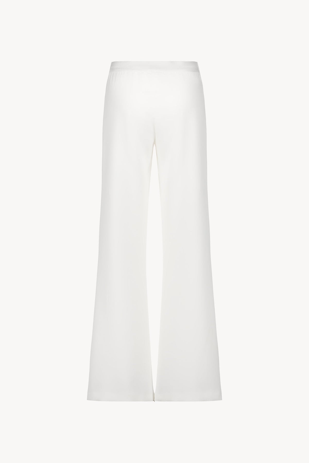 Pantalon evase surpiqure cote - Blanc Cassé