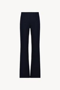 Pantalon evase surpiqure cote - Marine
