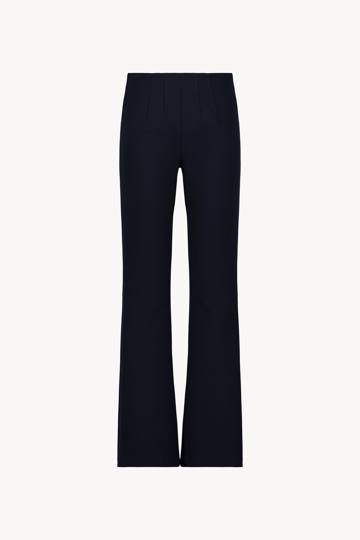Pantalon evase surpiqure cote - Marine