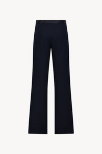 Pantalon evase surpiqure cote - Marine