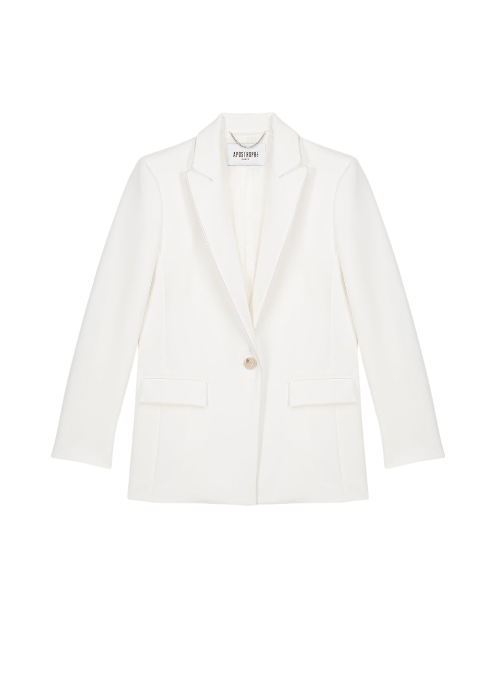Veste cintrée simple boutonnage - Blanc Cassé