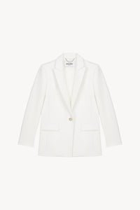 Veste cintree simple botonnage - Blanc Cassé