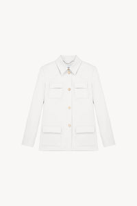 Veste chemise poche plaquee - Blanc Optique