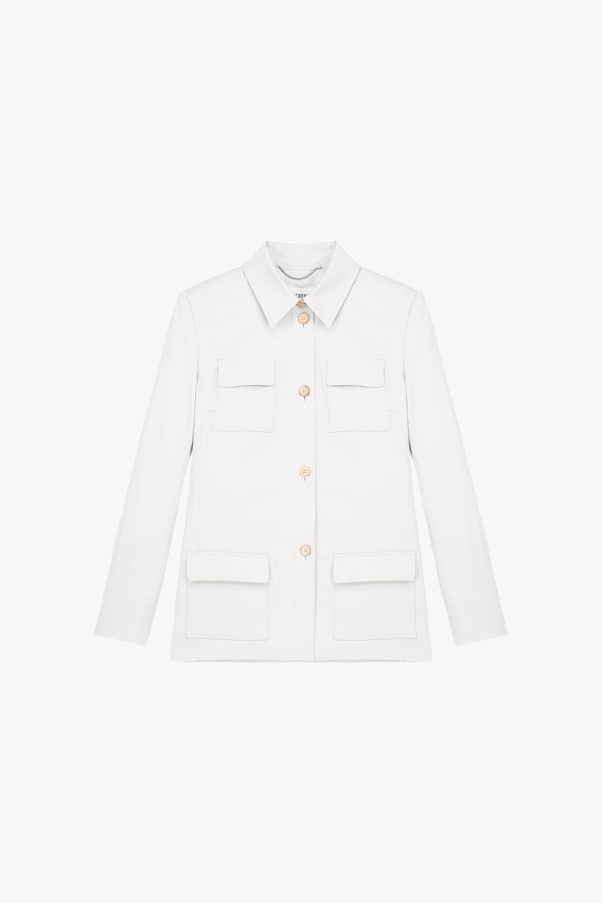 Veste chemise poche plaquee - Blanc Optique