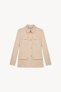 Veste chemise poche plaquee - Beige Moyen