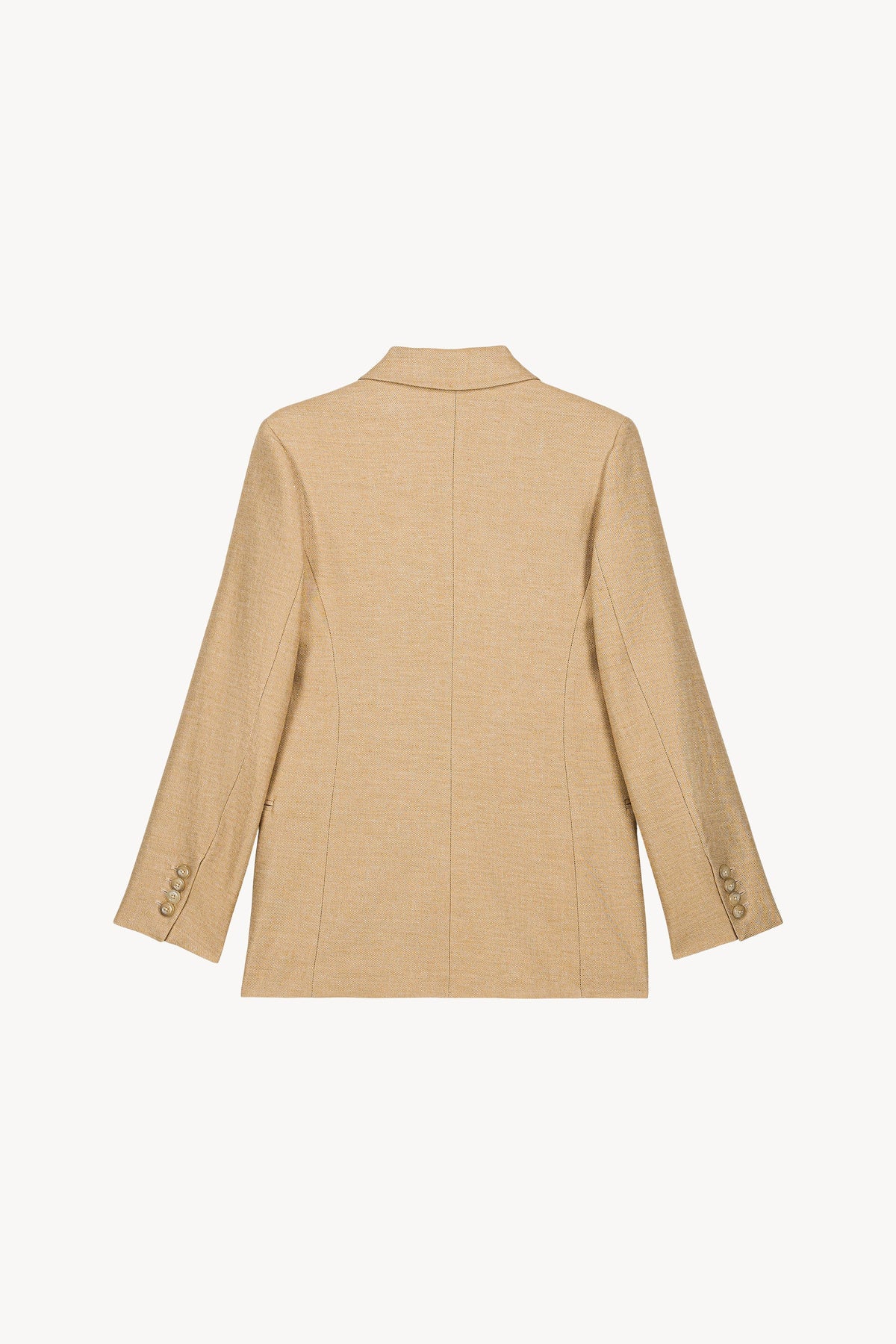 Veste croise 4 trous col - Beige Moyen