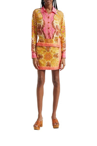 Chemise à motif de palmes - Orange