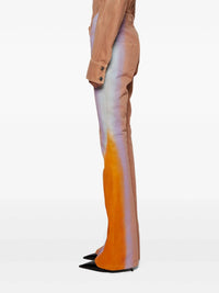 TAN GRADIENT-EFFECT FLARED JEANS
