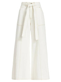 Pantalon en sergé en coton - Blanc