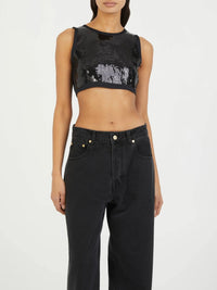 Brassière avec sequins - Black