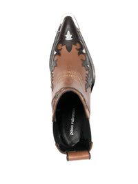 Bottines chelsea à bout pointu en cuir - Camel & Brown