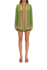 Combi-short Cashew façon foulard - Vert