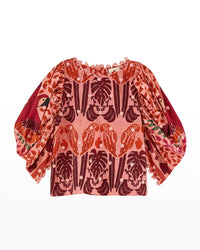 Blouse Ainika à imprimé ara en coton - Multicolore