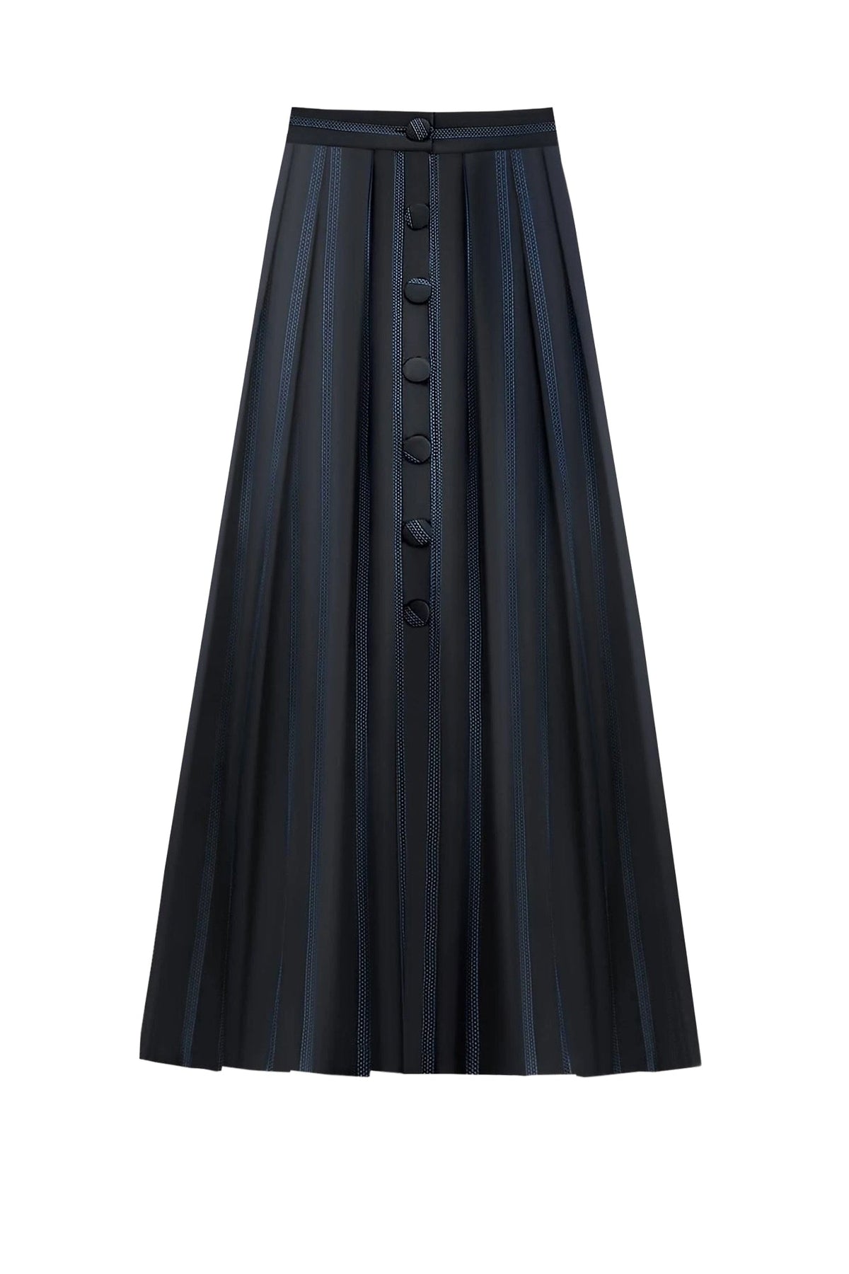 BLACK & CELESTE // IRVING SATIN STRIPES