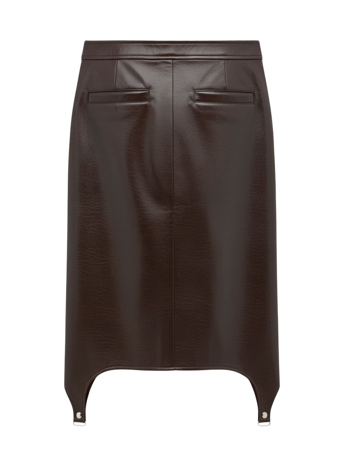 Jupe longue Suspenders en vinyle - Chocolate