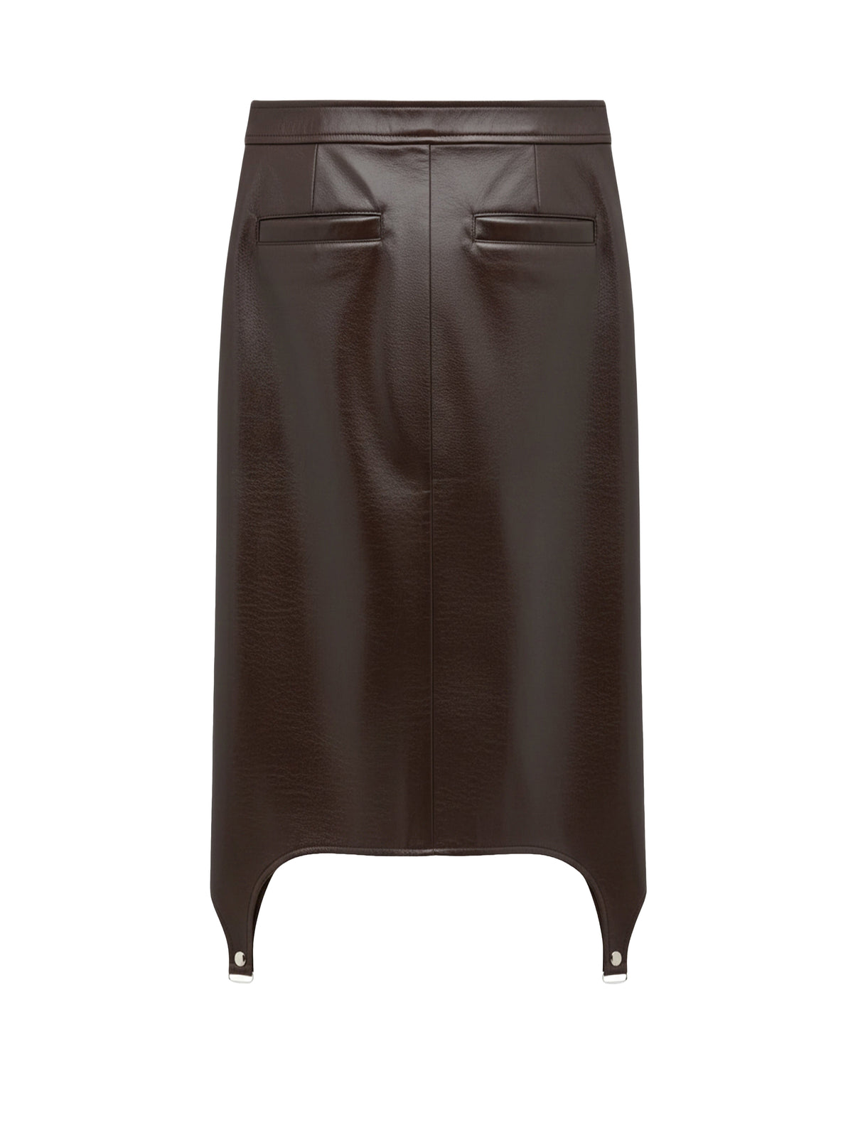 Jupe longue Suspenders en vinyle - Chocolate