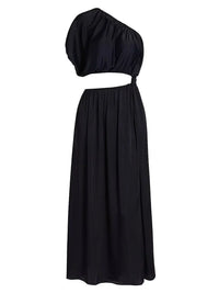 Asymmetric long dress - Black