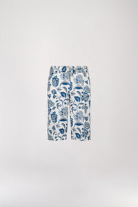 Bermuda fluide avec elastique - Bleu Moyen