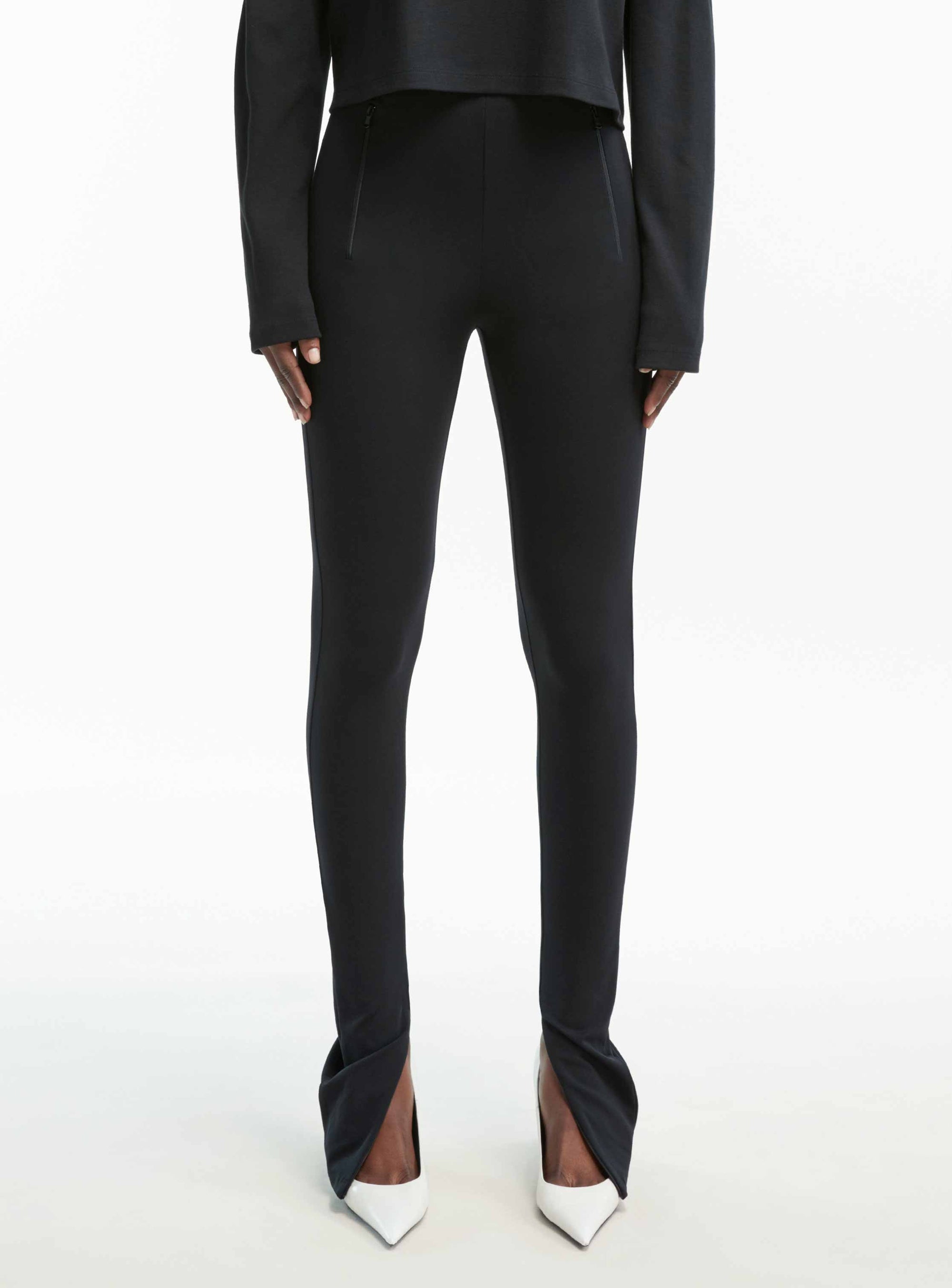 Side Zip Legging - Black