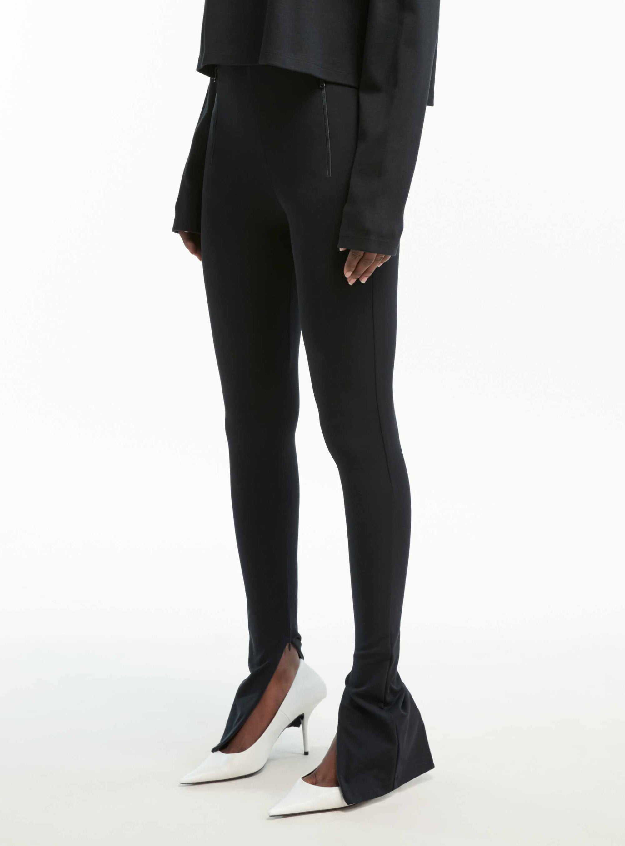 Side Zip Legging - Black