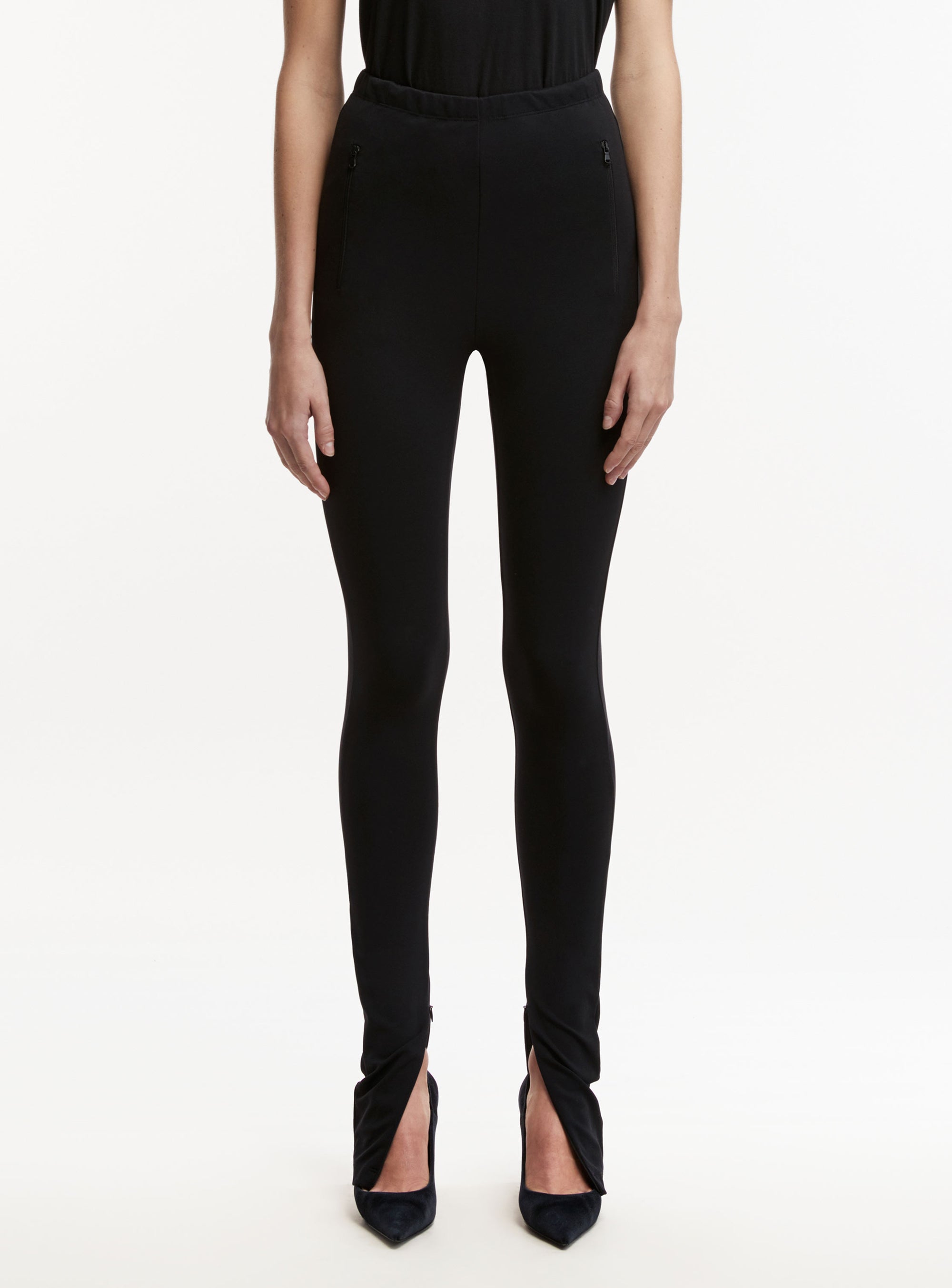 Side Zip Legging - Black