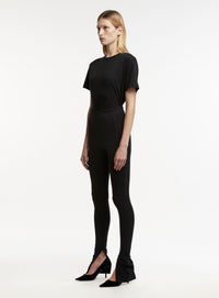 Side Zip Legging - Black
