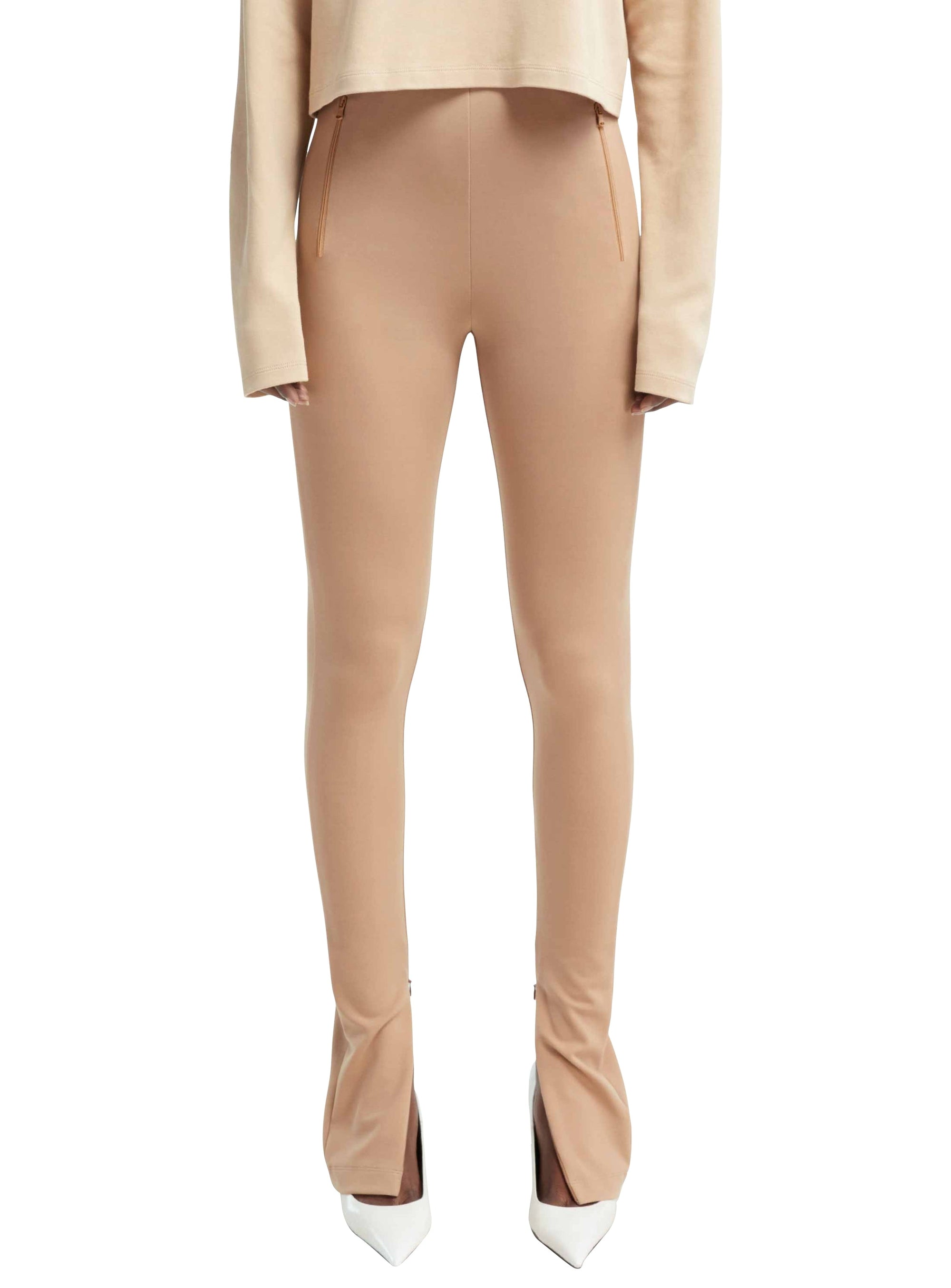Side Zip Legging - Camel