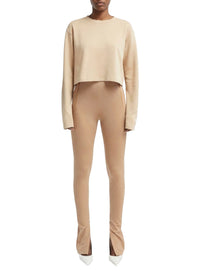 Legging zippé sur le côté - Camel
