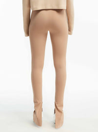 Side Zip Legging - Camel