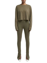 Side Zip Legging - Military
