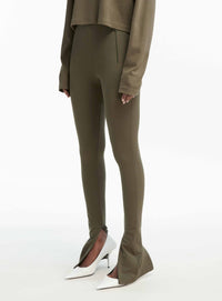 Side Zip Legging - Military