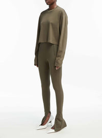 Side Zip Legging - Military