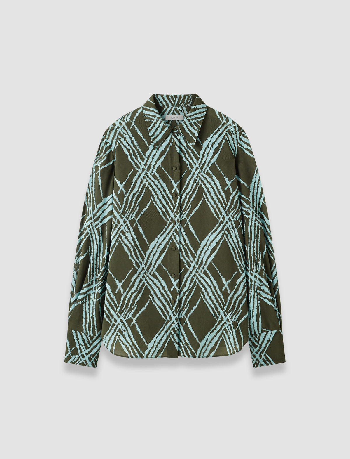 Palm Leaf & Chambray Blouse - Palm Leaf & Chambray