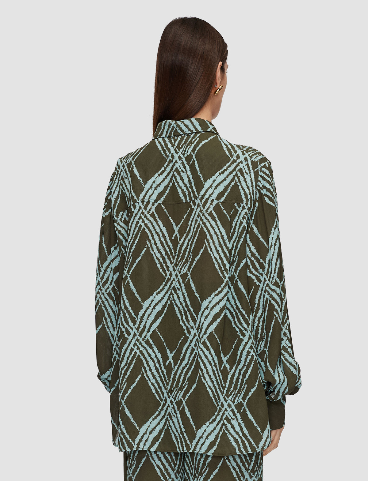 Palm Leaf & Chambray Blouse - Palm Leaf & Chambray