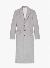Manteau à simple boutonnage en laine - Grey