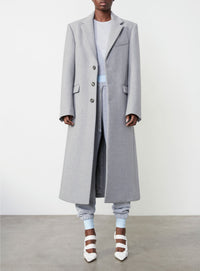 Single Breasted Coat - Grey