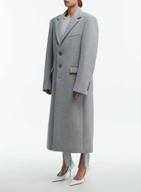 Single Breasted Coat - Grey