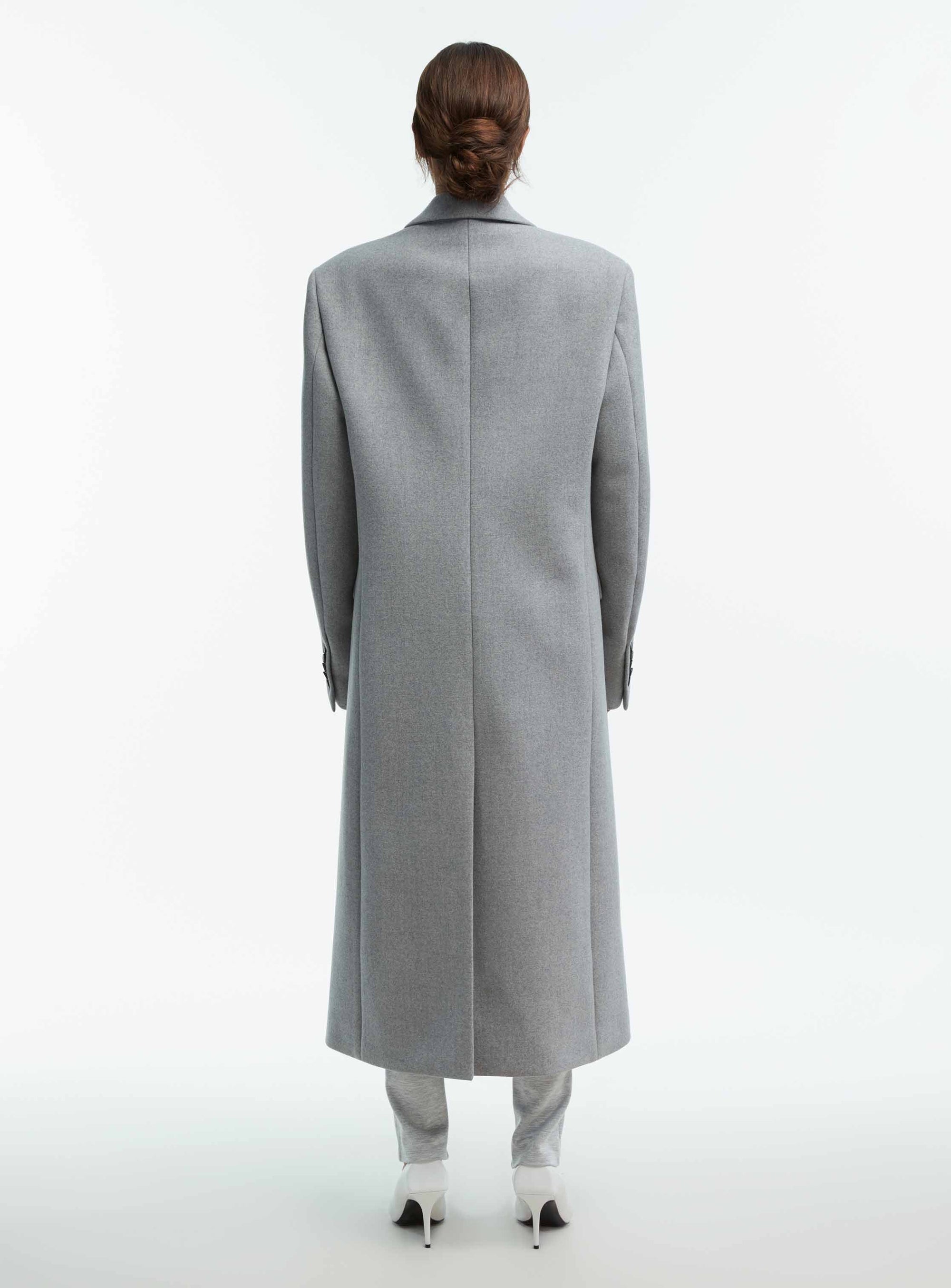 Single Breasted Coat - Grey