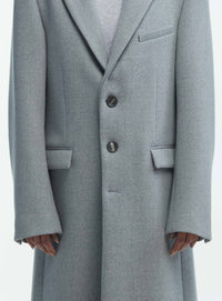 Single Breasted Coat - Grey