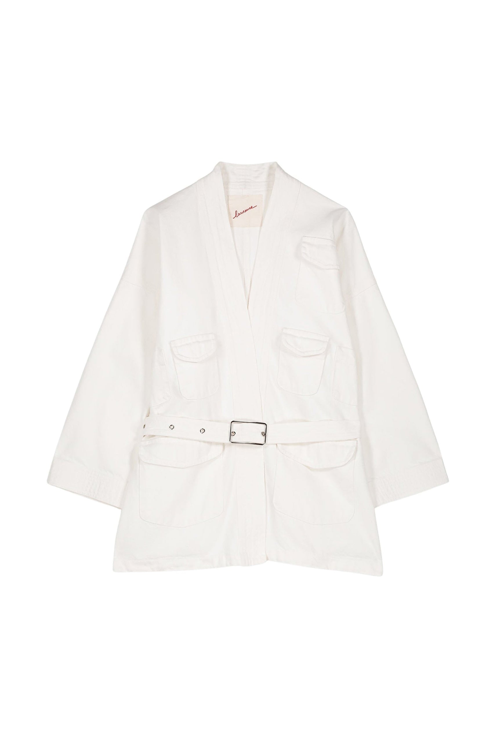 Veste courte Sishi ceinturée - White
